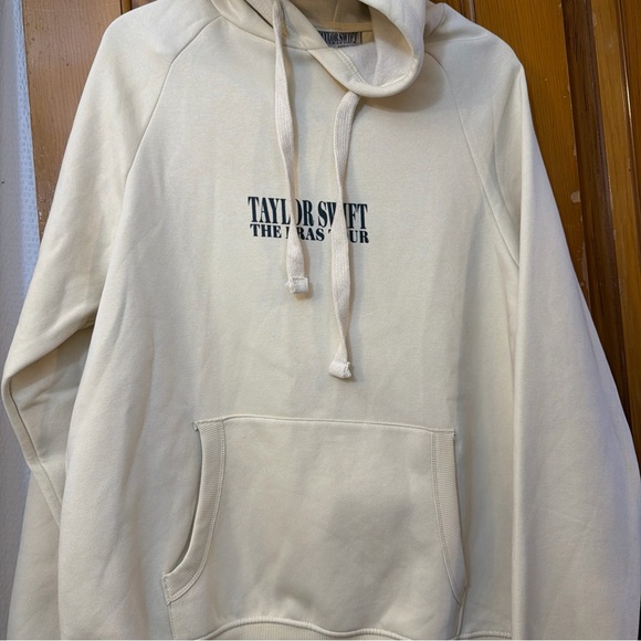 Official Taylor Swift The Eras Tour II Cream Hoodie w/ black/white Graphic Print - Picture 2 of 8